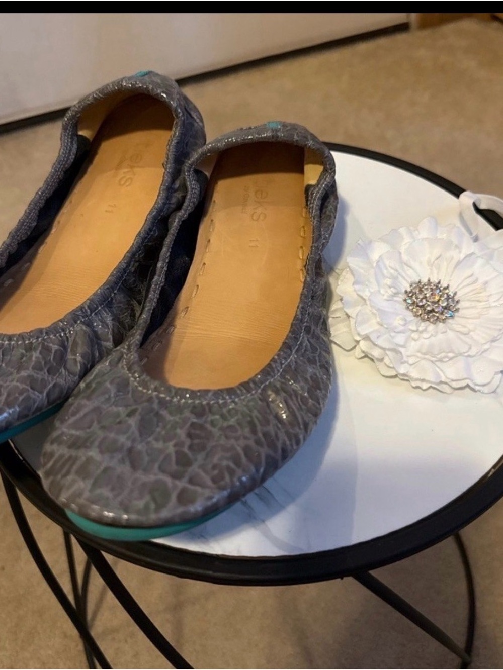 Tieks Grey Crocs
